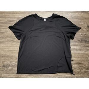 Lululemon Lightweight Cinched Hem Hiking T-Shirt Black size 8